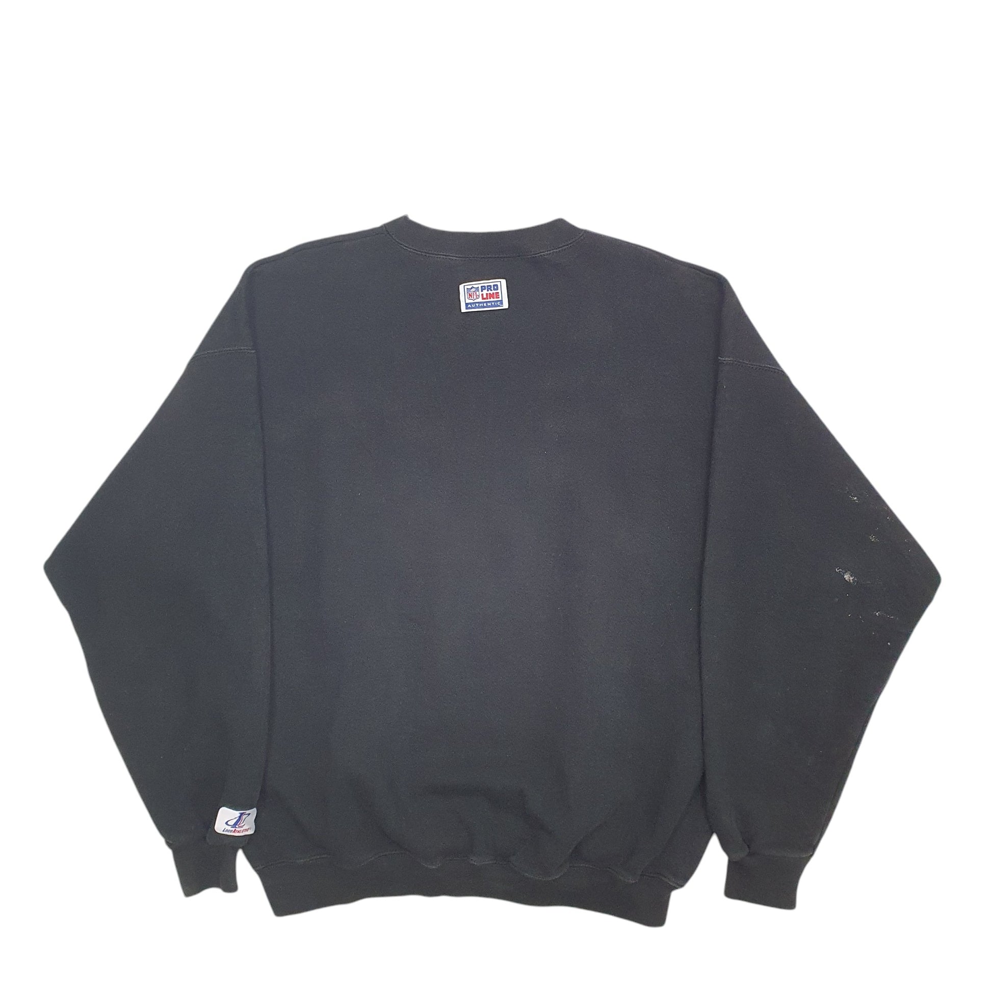 Mens Black Logo Athletic Oakland Raiders NFL Football 90's Vintage Made In USA Crewneck Jumper