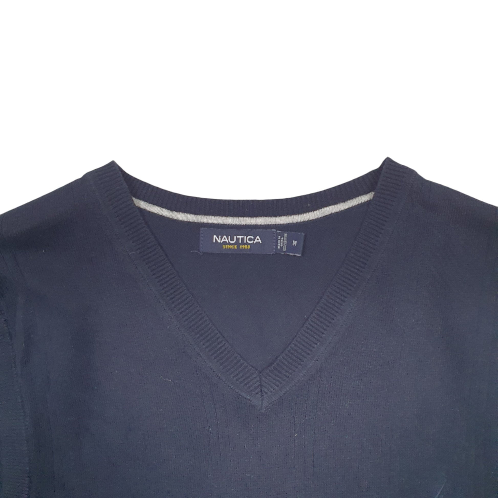 Mens Navy Nautica Knit Tank Top Jumper