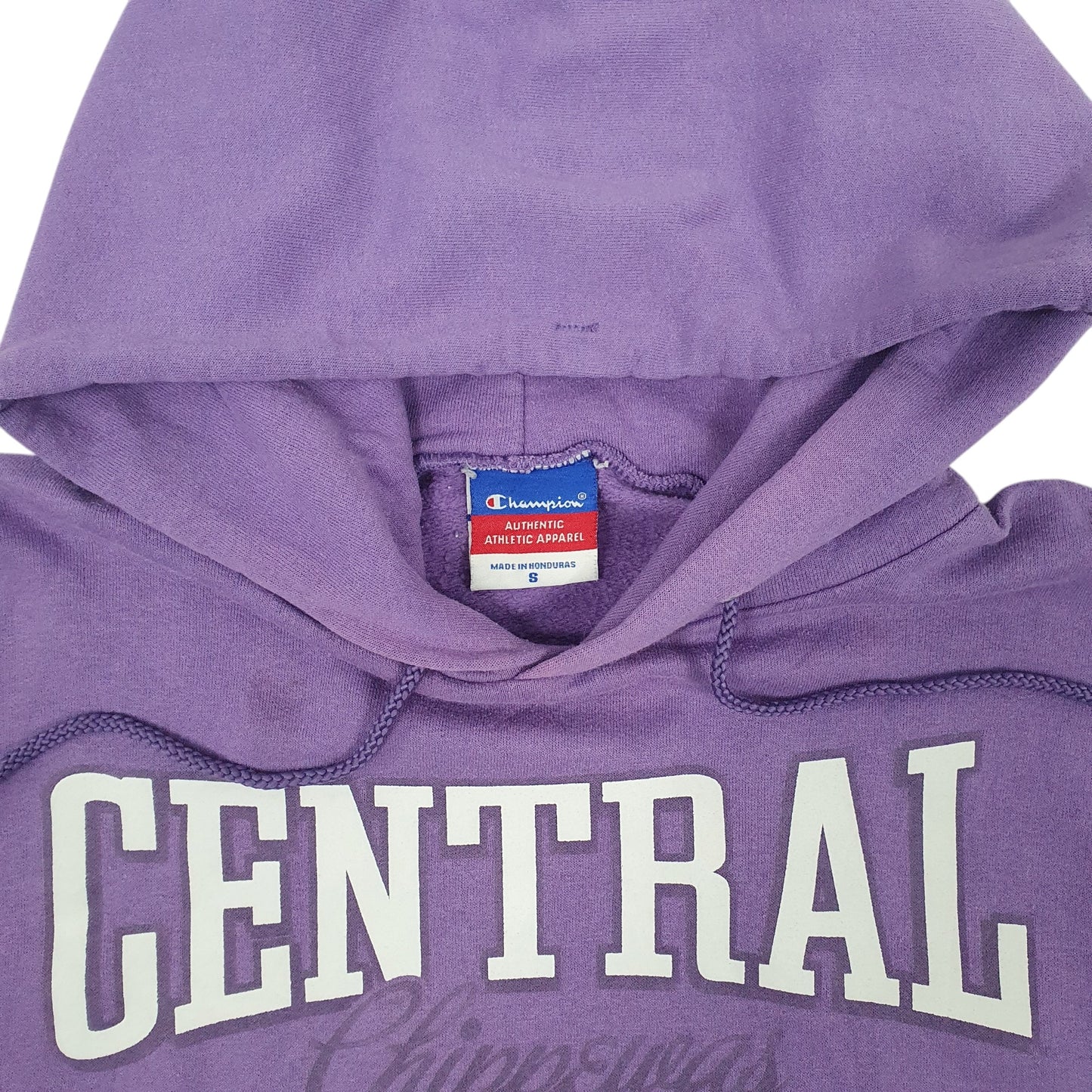 Womens Purple Champion Central Hoodie Jumper