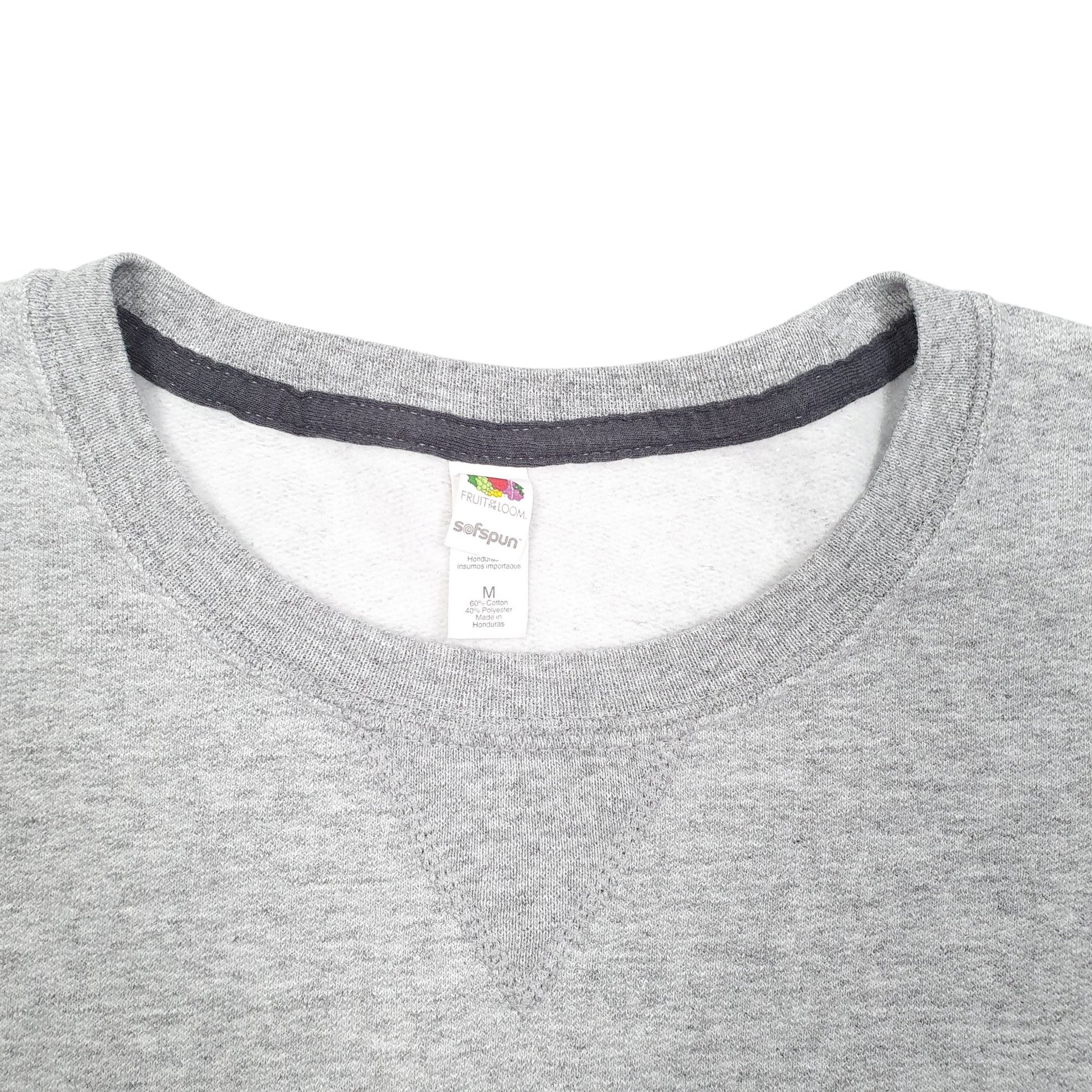 Womens Grey Fruit of the Loom God is Faithful Blessed Girl Spellout Crewneck Jumper