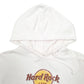 Mens White Hard Rock Cafe  Hoodie Jumper
