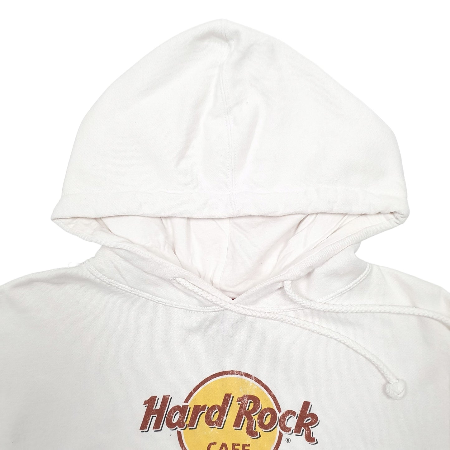 Mens White Hard Rock Cafe  Hoodie Jumper