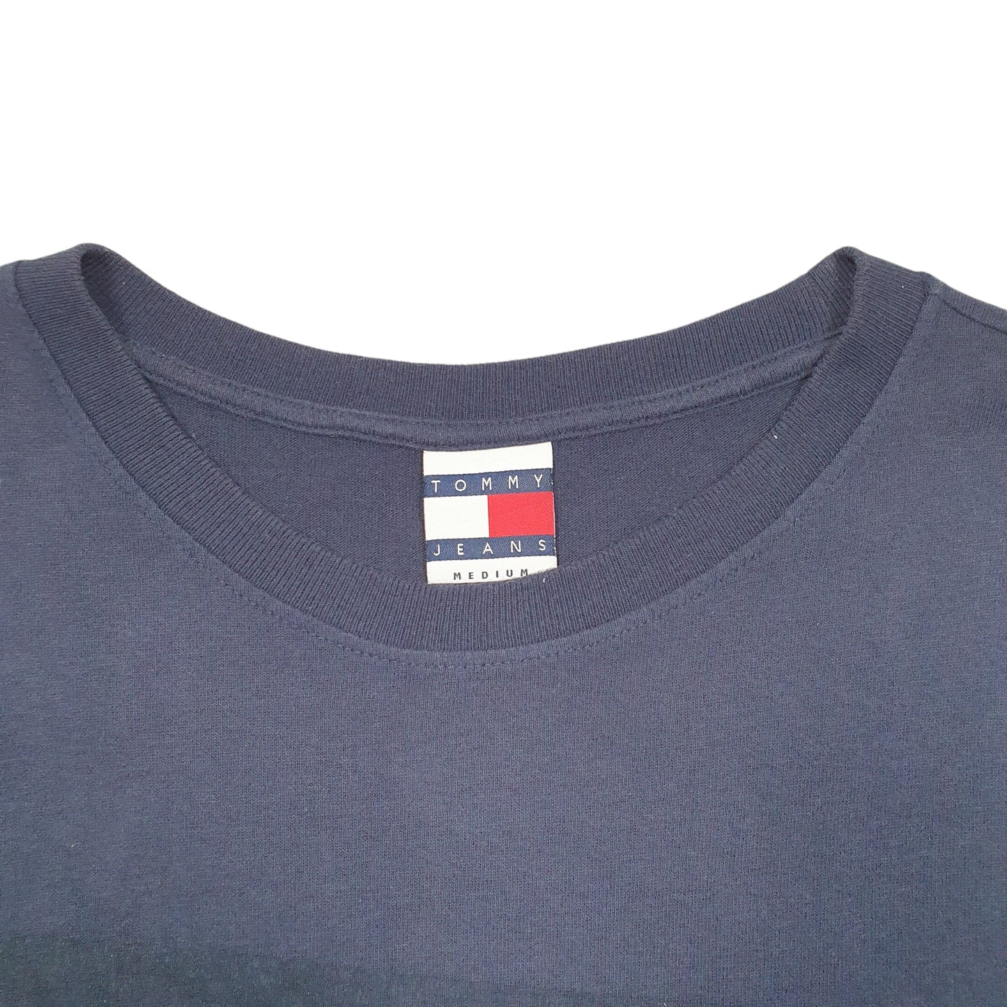 Mens Navy Tommy Hilfiger Spellout Box Logo Short Sleeve T Shirt