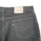 Mens Black Levis Denim Jeans Jorts Vintage Signature 90s Made In USA Loose Baggy Denim Shorts