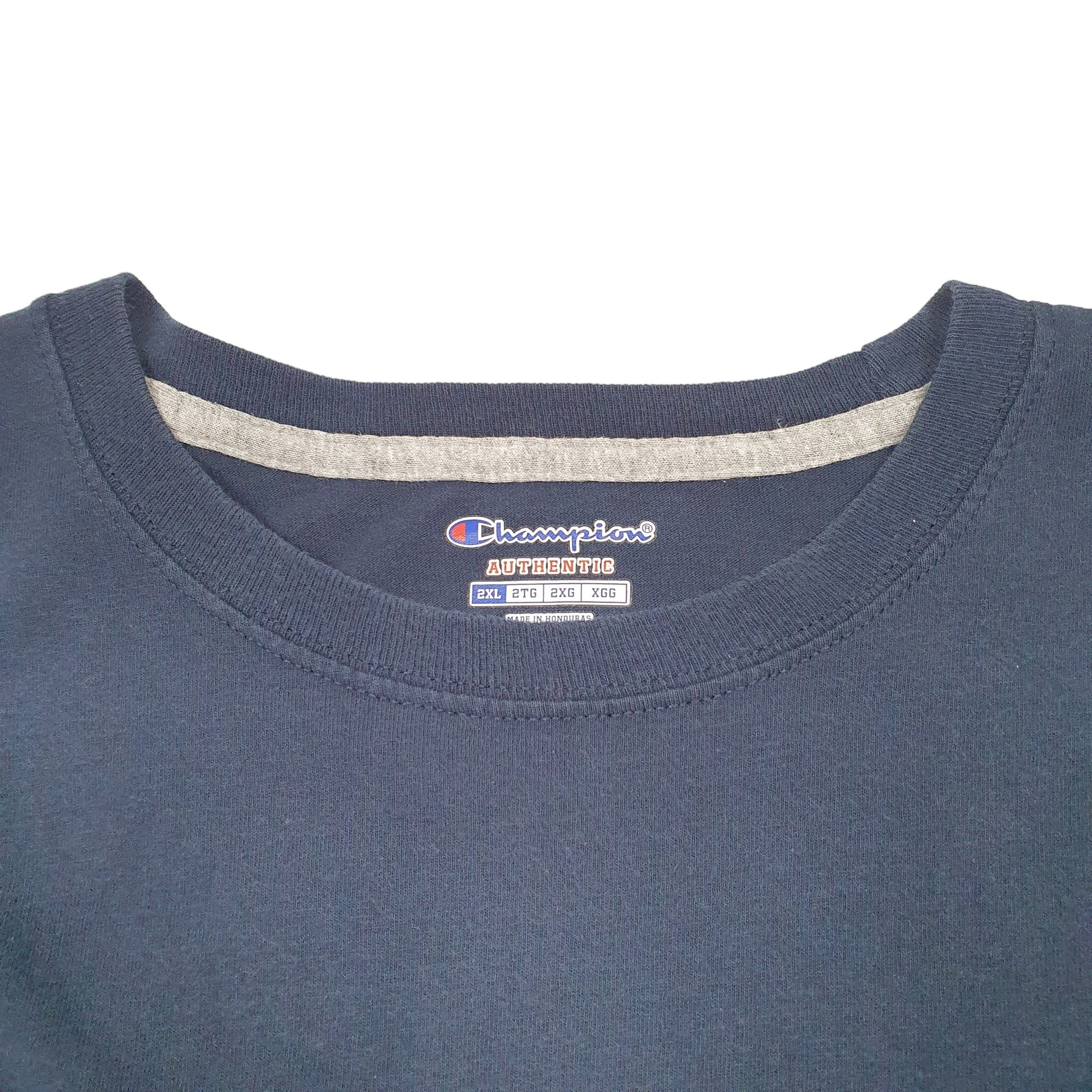 Mens Navy Champion  Long Sleeve T Shirt