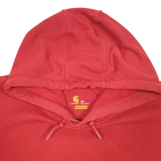Mens Red Carhartt Workwear Hoodie Jumper