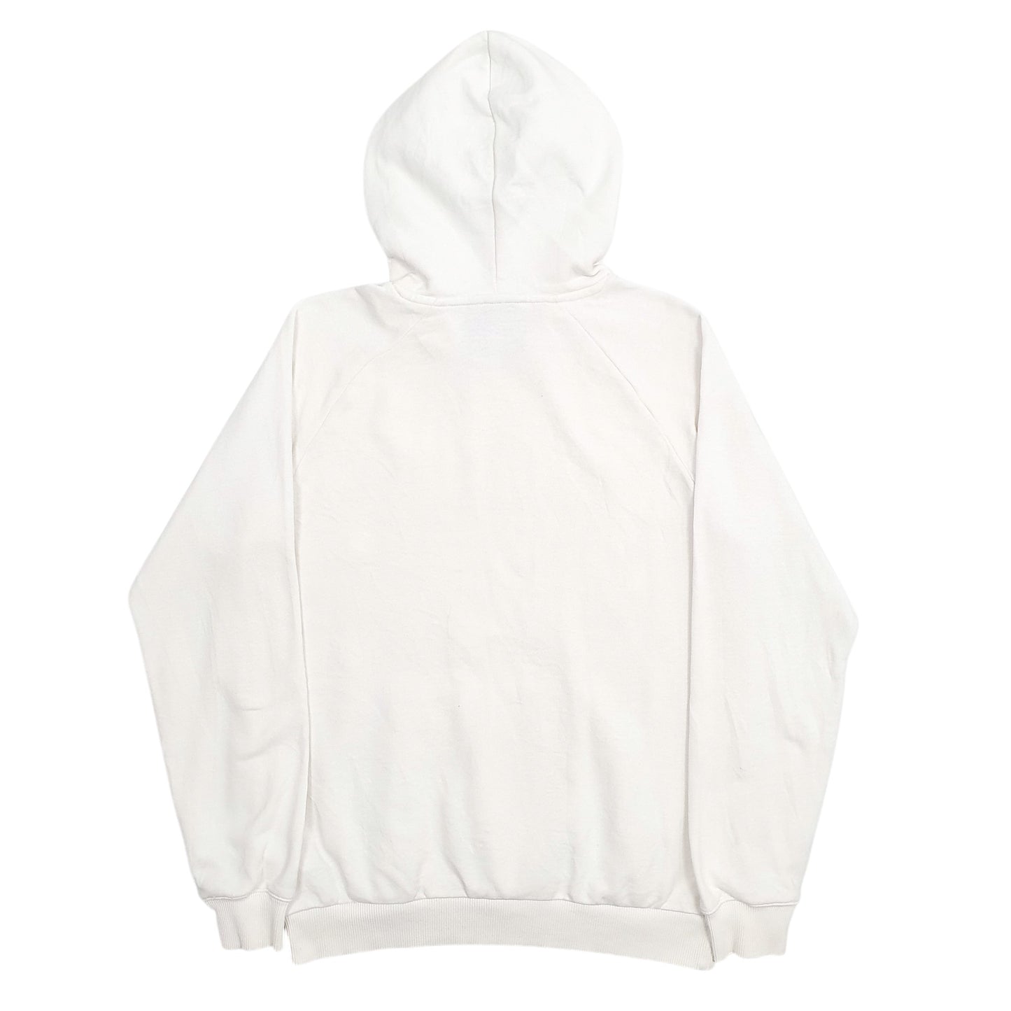 Mens White Adidas Spellout Hoodie Jumper