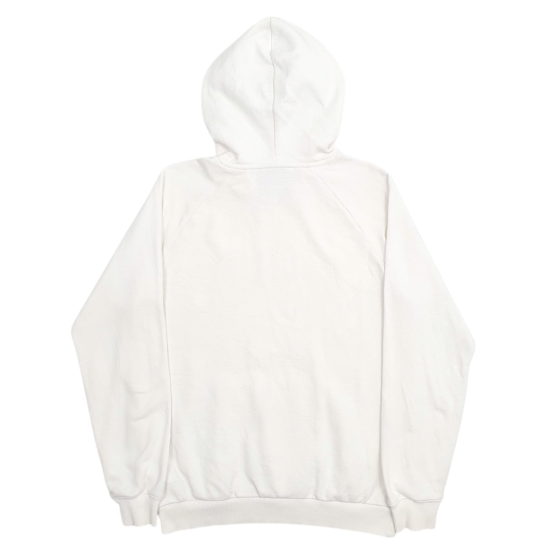 Mens White Adidas Spellout Hoodie Jumper