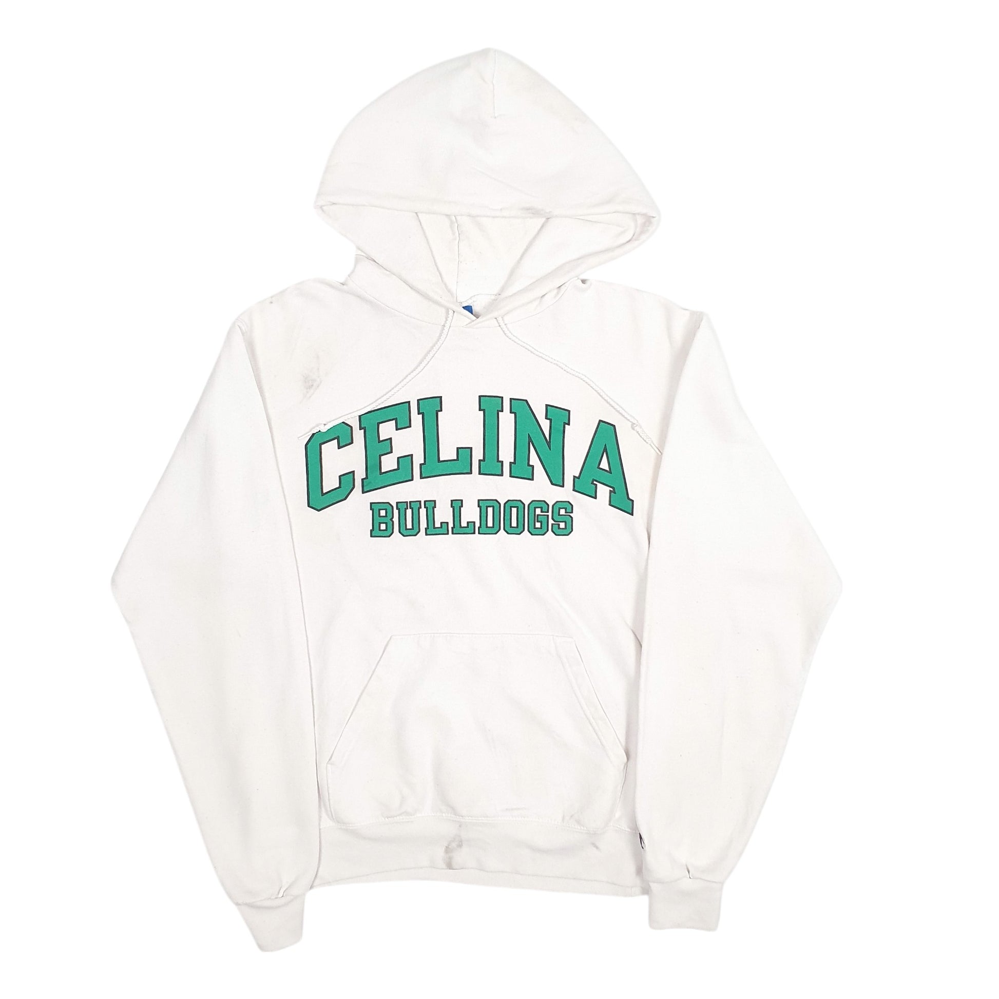 Mens White Champion Celine Bulldogs Hoodie Jumper