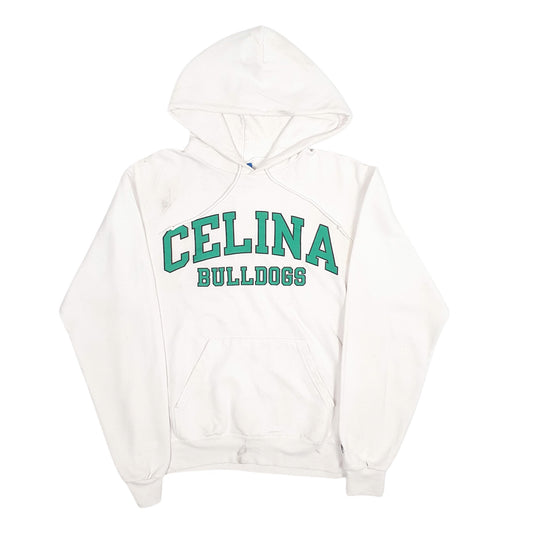 Mens White Champion Celine Bulldogs Hoodie Jumper