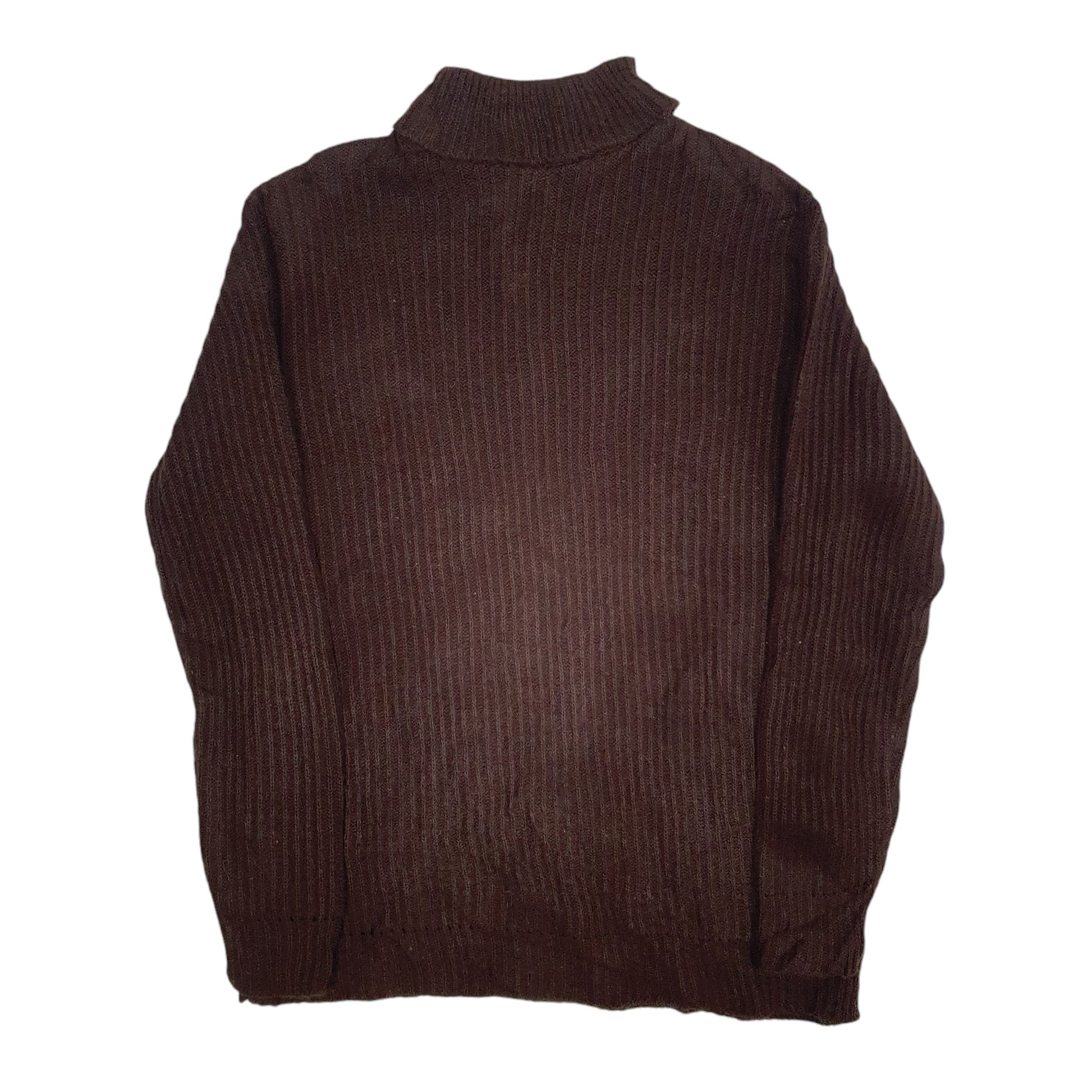 Mens Brown Ko Ko Knits Knitwear Vintage Talon Zip Quarter Zip Jumper