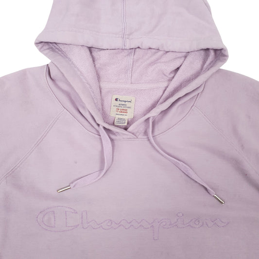 Womens Purple Champion Spellout Hoodie Jumper