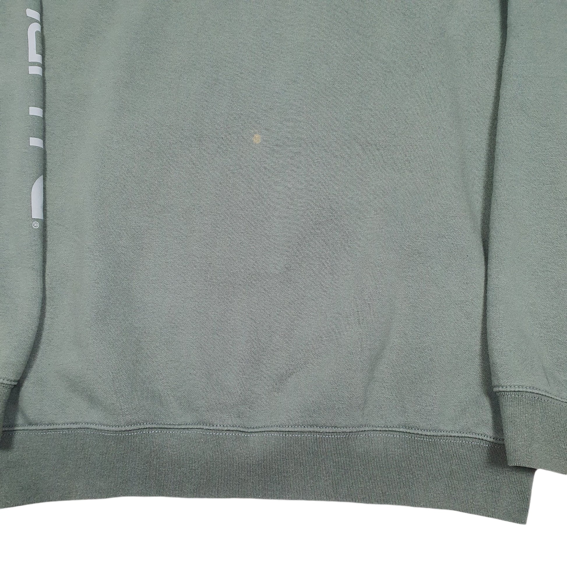 Mens Green Carhartt Workwear Spellout Hoodie Jumper
