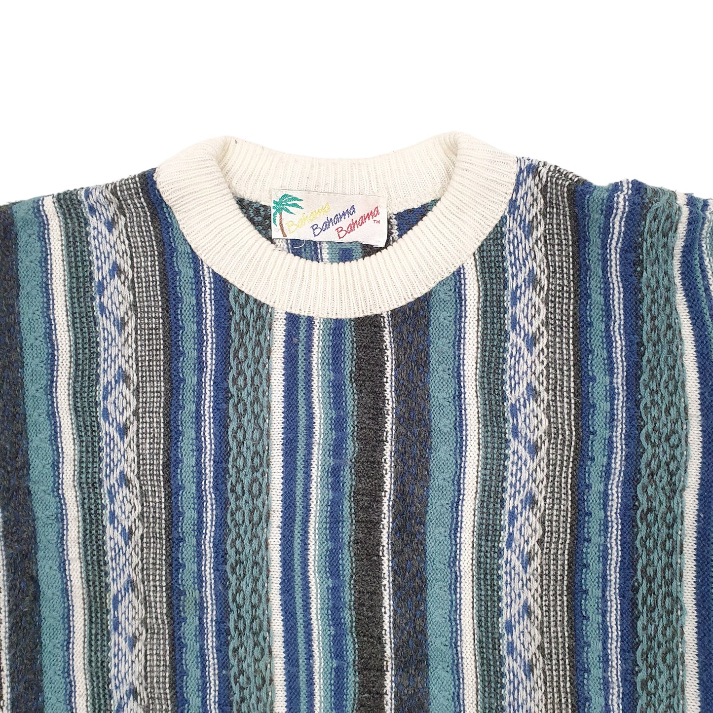 Mens Blue Bahama Coogi Style Crewneck Jumper