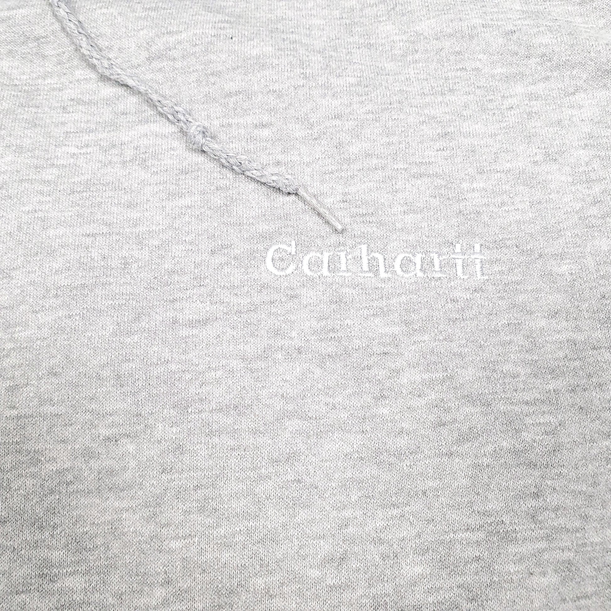 Mens Grey Carhartt Workwear Hoodie K122 Tall Full Zip Jumper