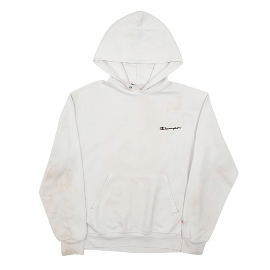 Mens White Champion  Hoodie Jumper
