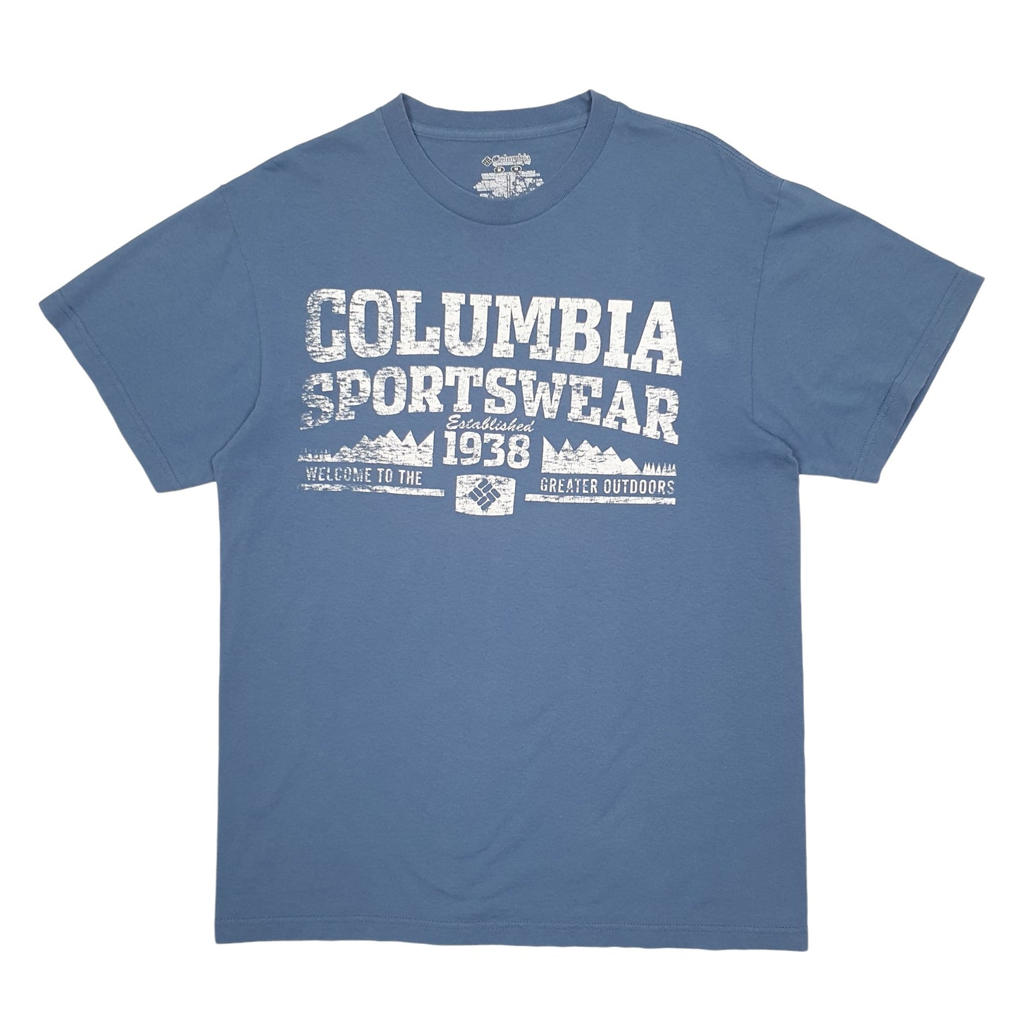 Mens Blue Columbia Sportswear Spellout Short Sleeve T Shirt