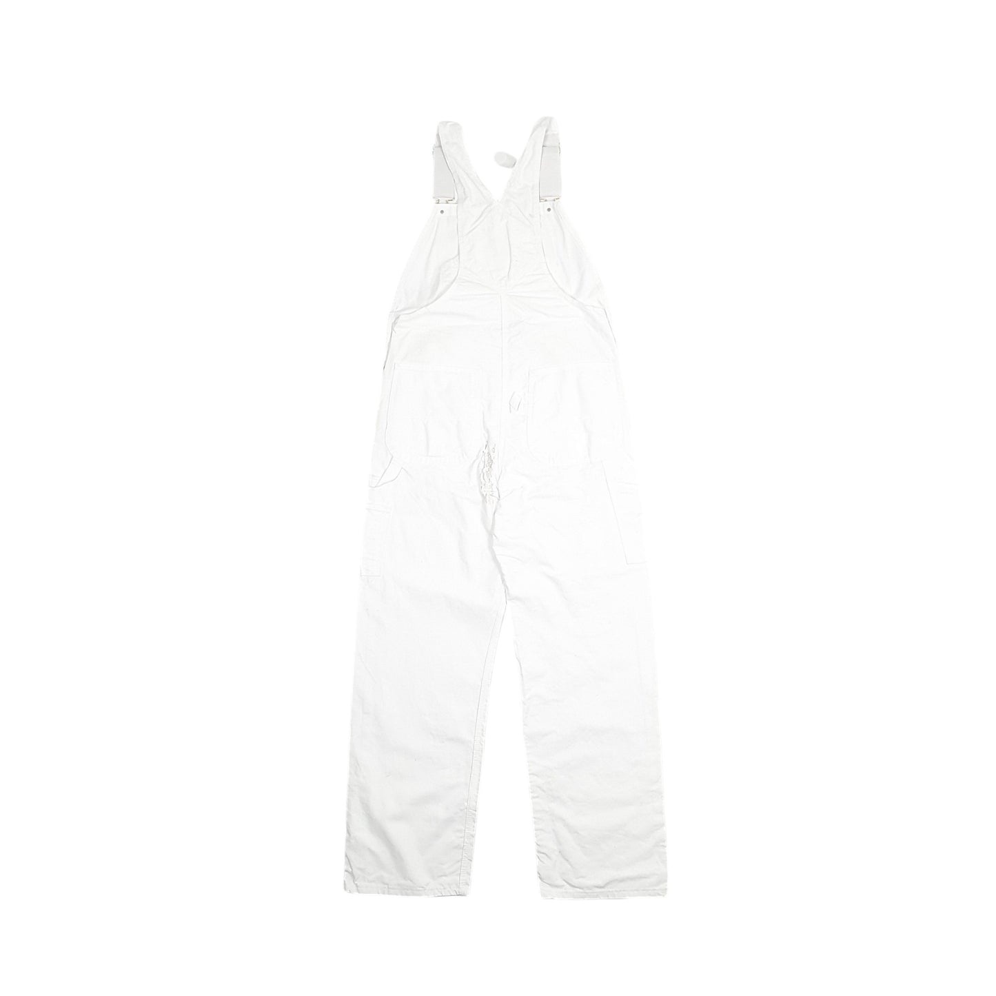 Mens White Dickies Painters Denim Overalls Bib Google Dungaree Trousers