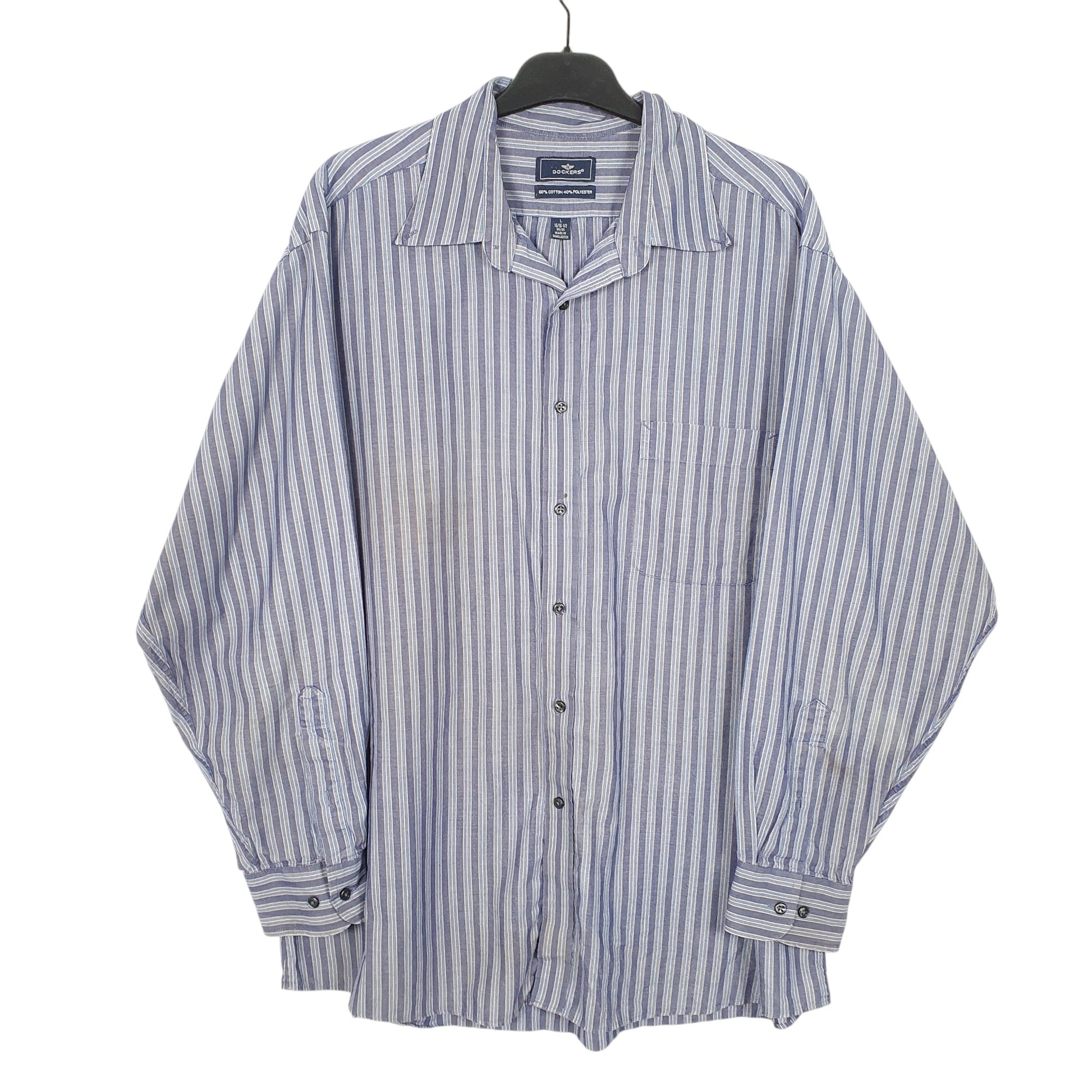Mens Blue Dockers  Long Sleeve Shirt