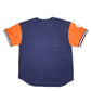 Mens Navy Starter MLB Baseball Jersey Short Sleeve T Shirt
