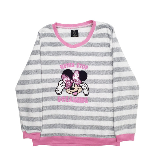 Womens Grey Disney Minnie Mouse Never Stop Dreaming Crewneck Jumper