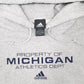 Mens Grey Adidas Michigan Athletics Dept Hoodie Jumper