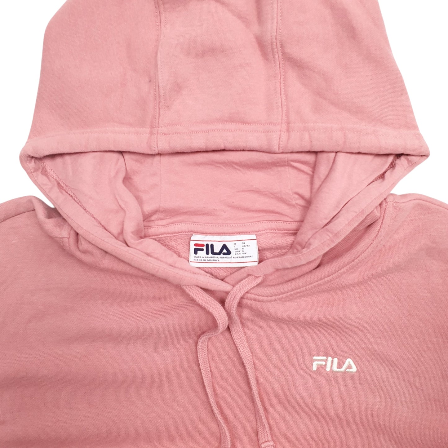 Womens Pink Fila  Hoodie Jumper