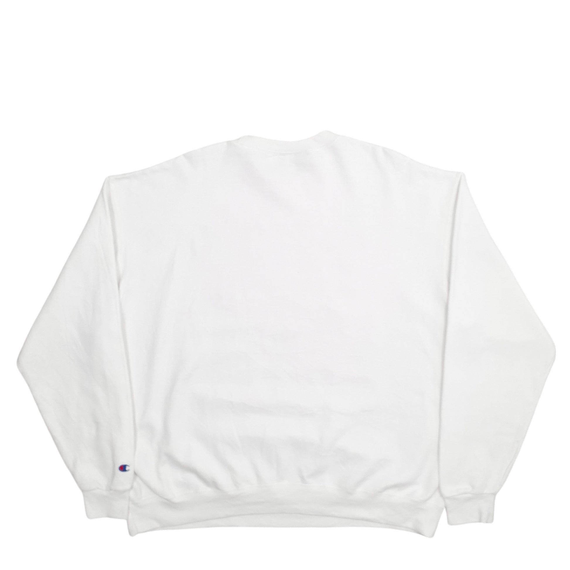 Mens White Champion Tribe Crewneck Jumper