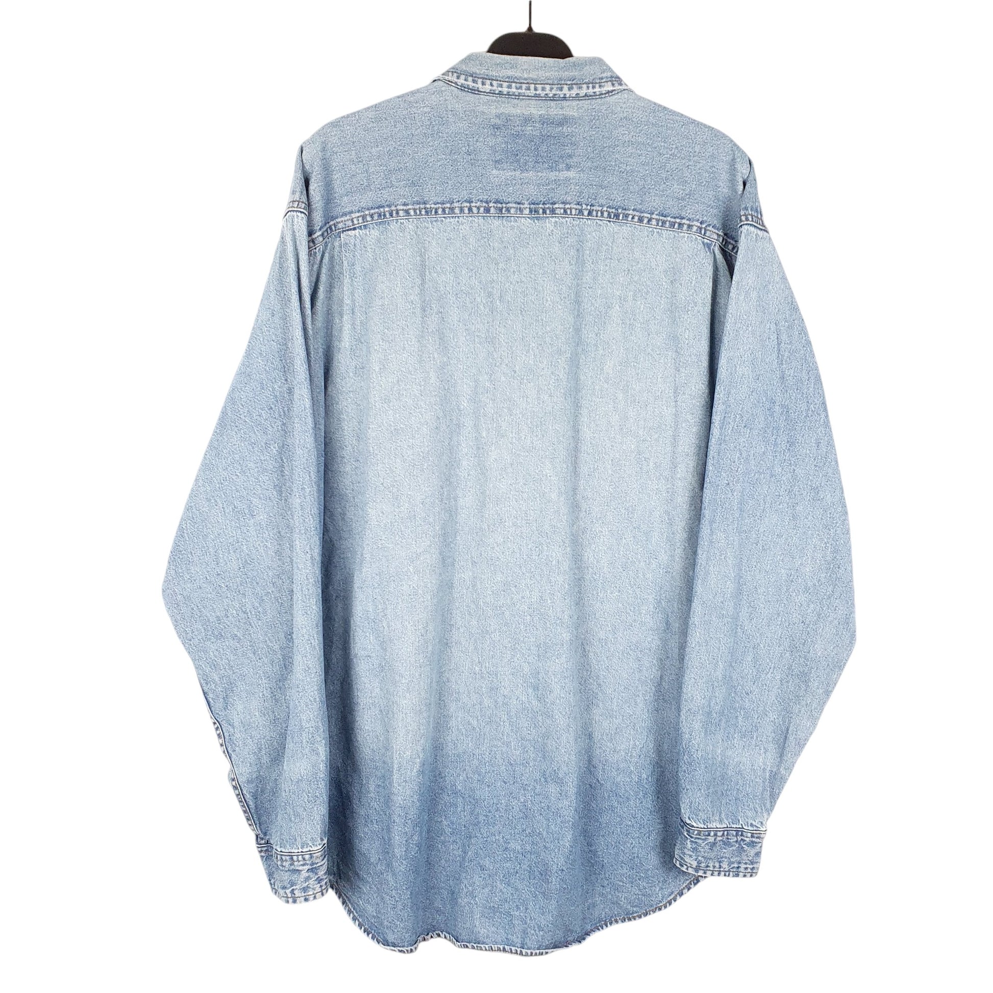 Mens Blue Levis Denim Jeans Vintage Overshirt Shacket Long Sleeve Shirt