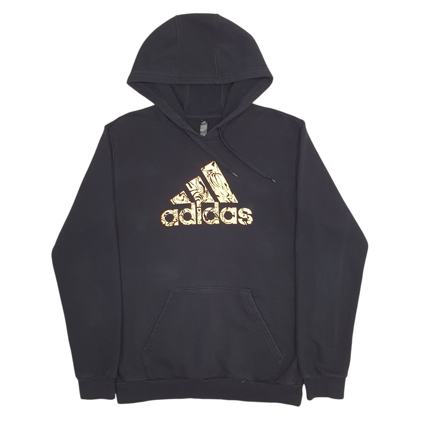 Mens Black Adidas Spellout Hoodie Jumper