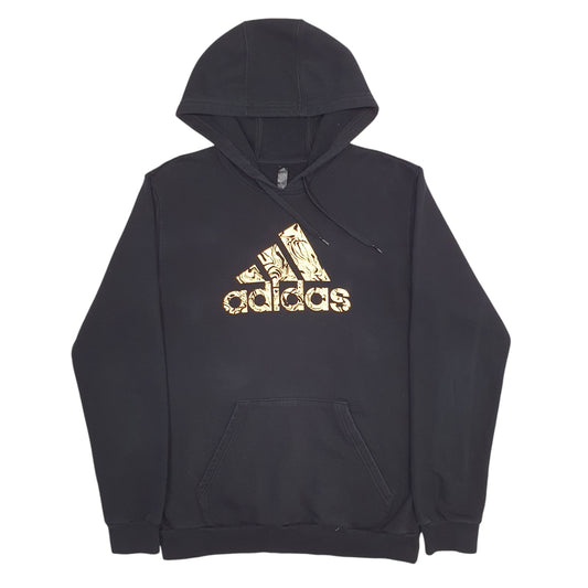 Mens Black Adidas Spellout Hoodie Jumper