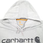 Mens Grey Carhartt Workwear Spellout Hoodie Jumper