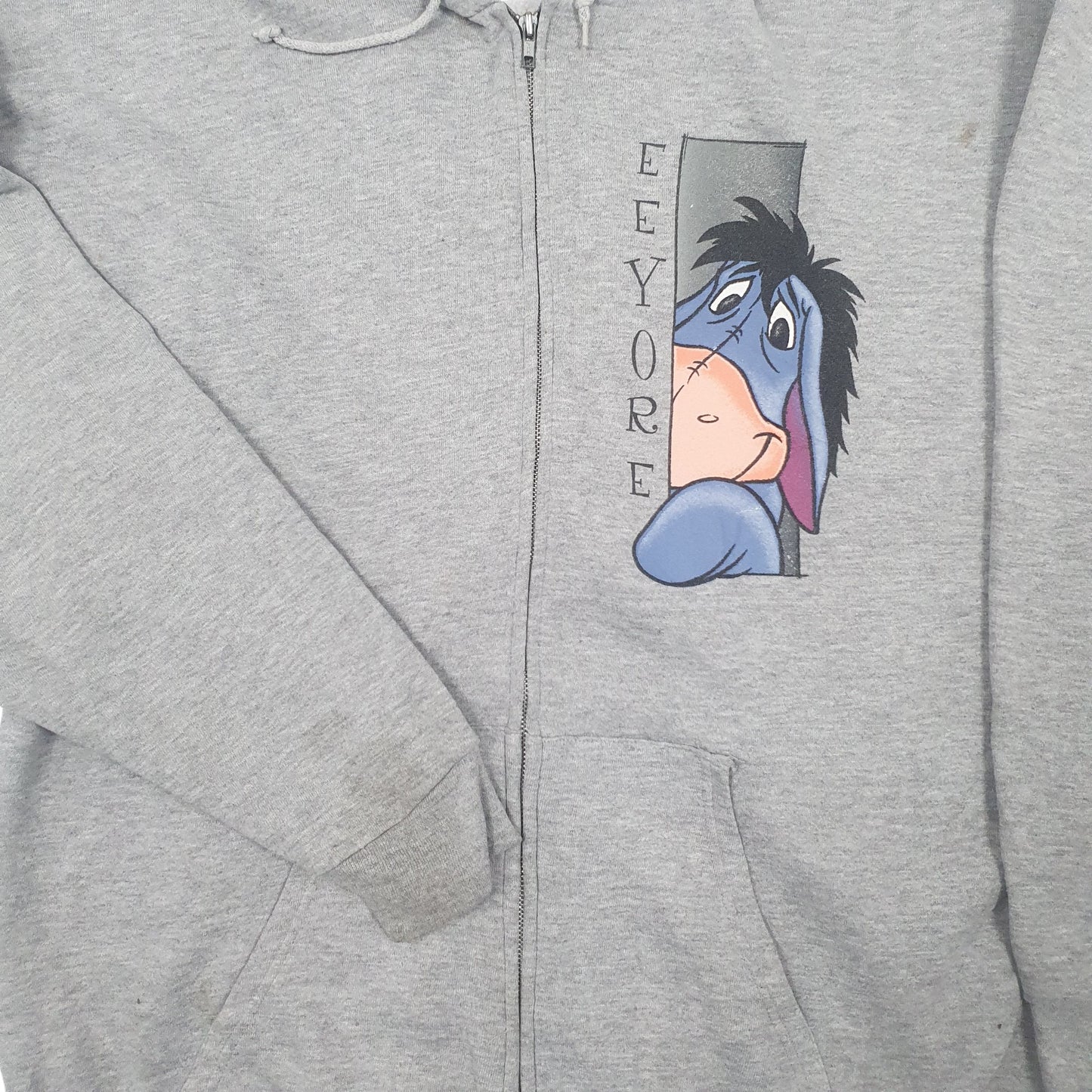 Mens Grey Disney Eeyore Full Zip Jumper