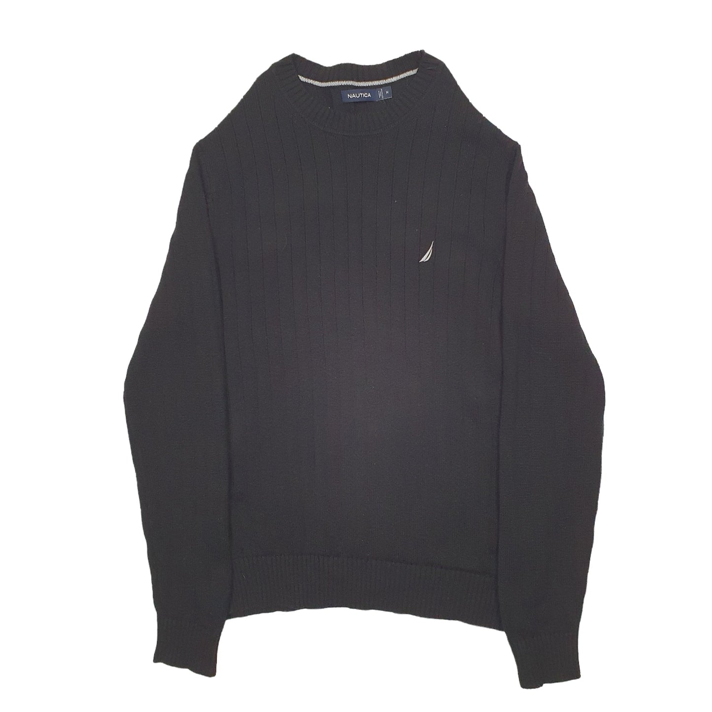 Mens Black Nautica Knit Crewneck Jumper