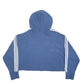 Womens Blue Adidas Crop Top Hoodie Jumper