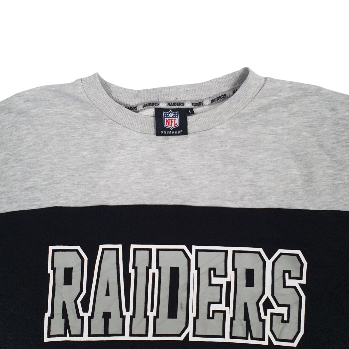 Mens Grey Primark NFL Raiders Crewneck Jumper