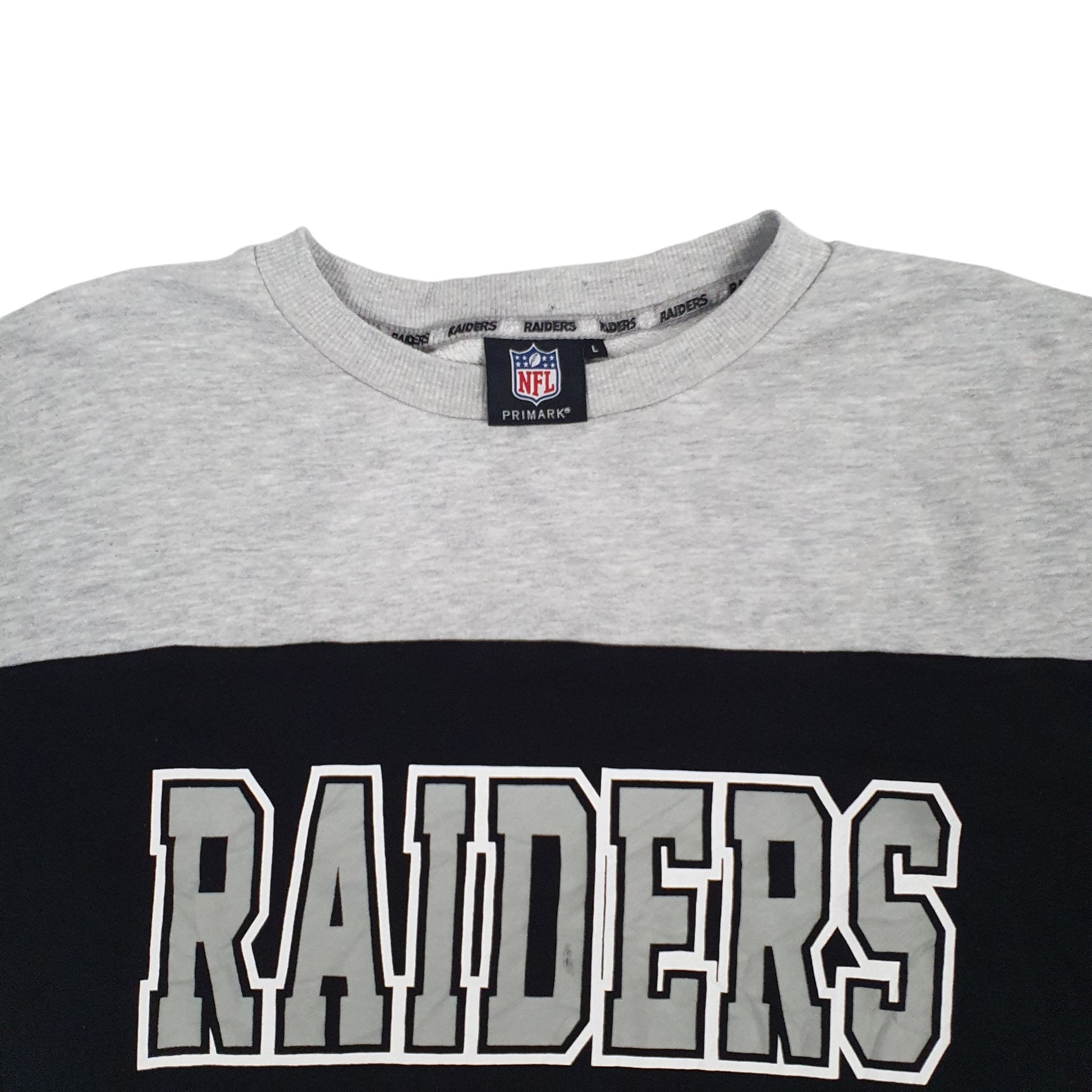 Mens Grey Primark NFL Raiders Crewneck Jumper
