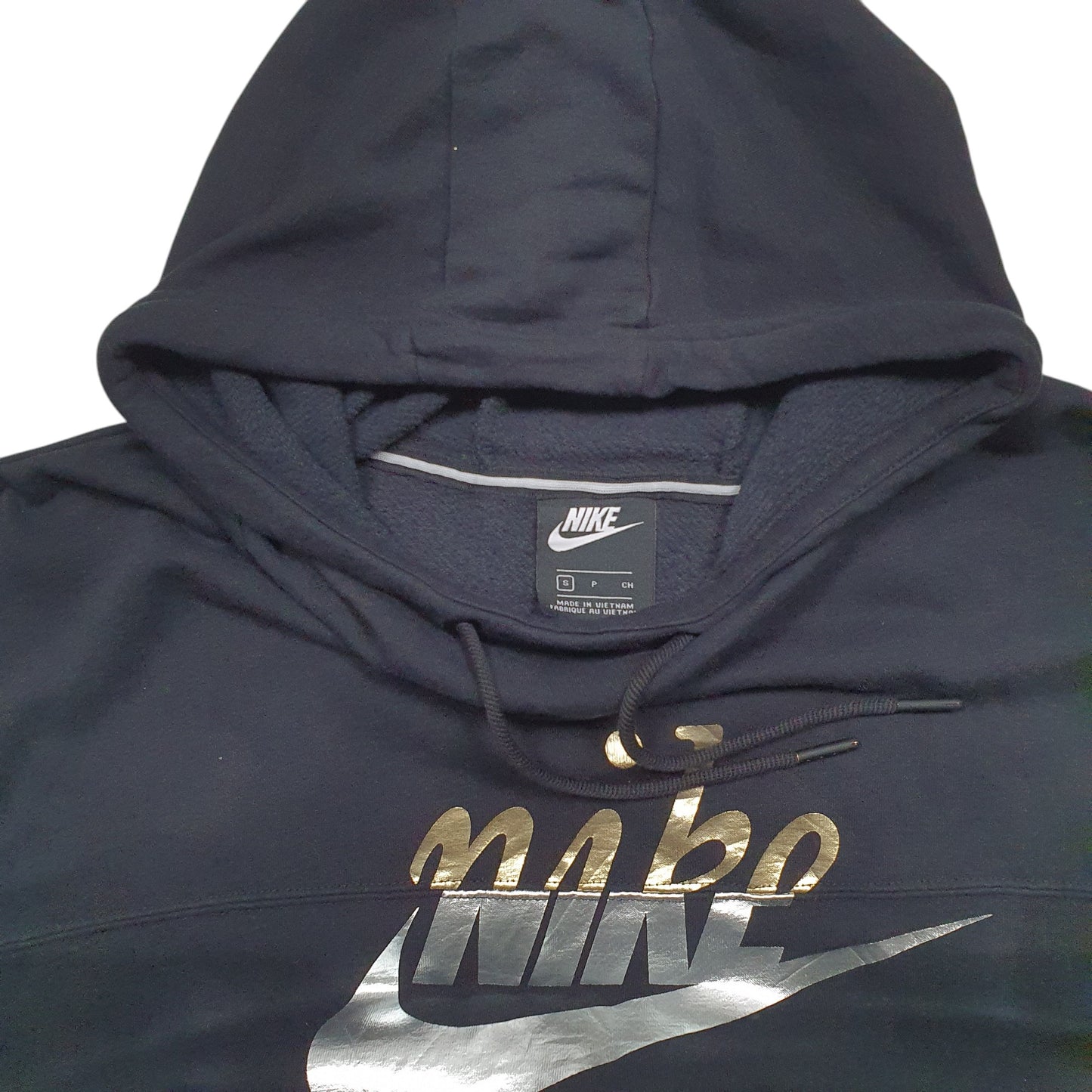Womens Black Nike Spellout Hoodie Jumper