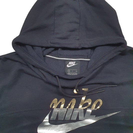 Womens Black Nike Spellout Hoodie Jumper