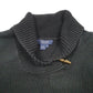 Womens Black Chaps Knit Chunky Sweater Shawl Jumper