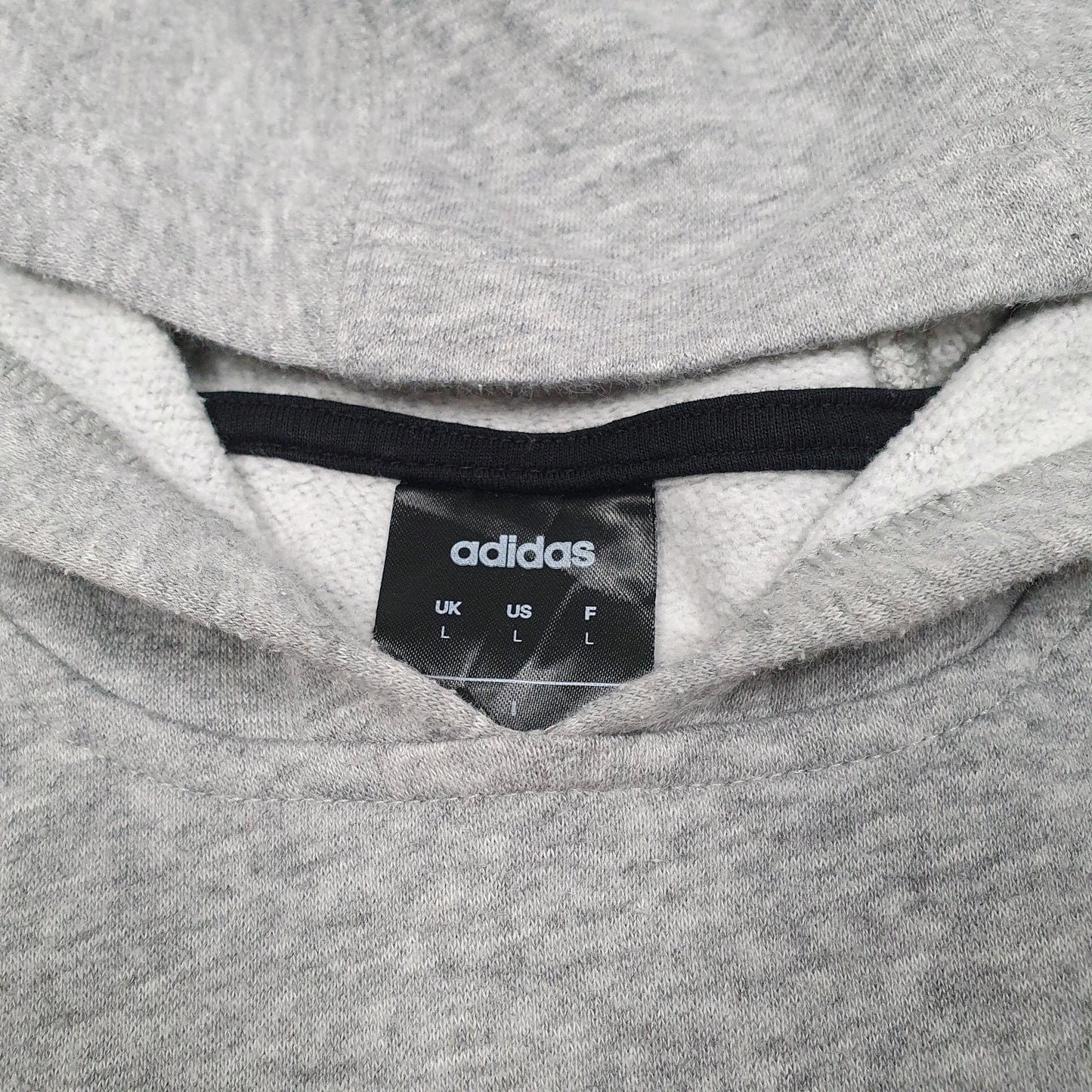 Mens Grey Adidas Spellout Hoodie Jumper