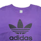Mens Purple Adidas Spellout Short Sleeve T Shirt