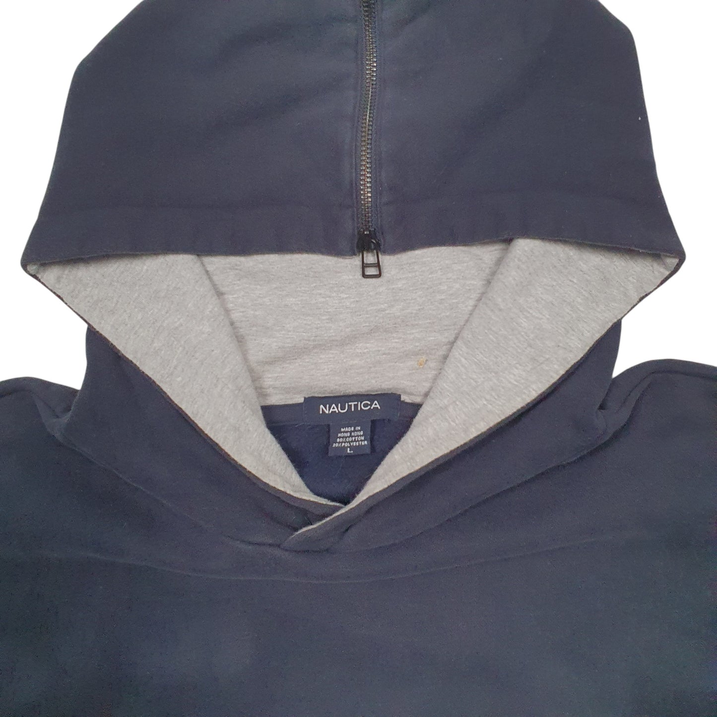 Mens Navy Nautica Spellout Hoodie Jumper
