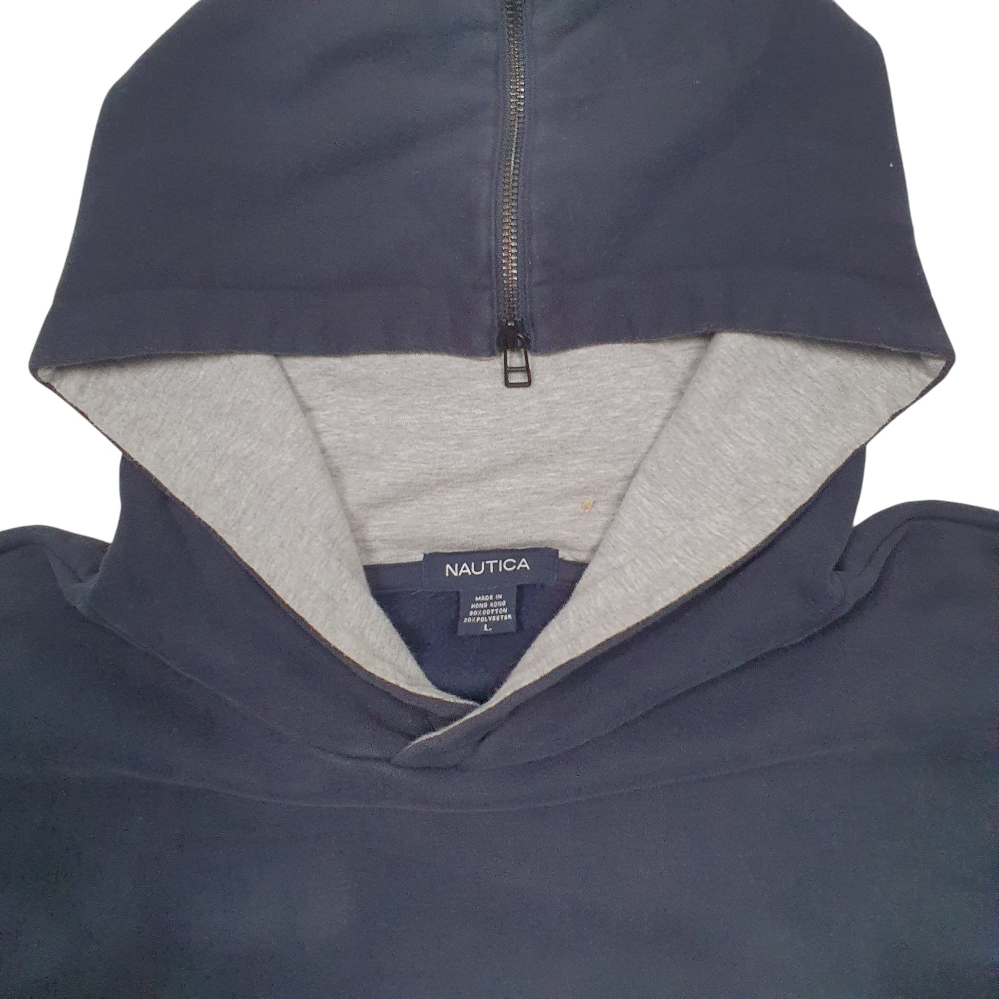 Mens Navy Nautica Spellout Hoodie Jumper