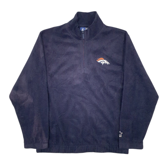 Mens Navy Starter NFL Quarter Zip Jumper