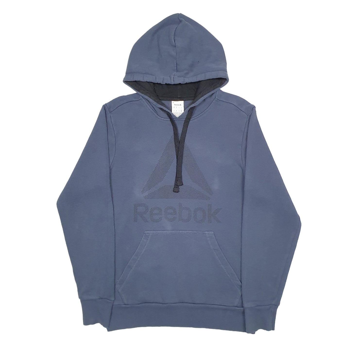 Mens Blue Reebok Spellout Hoodie Jumper
