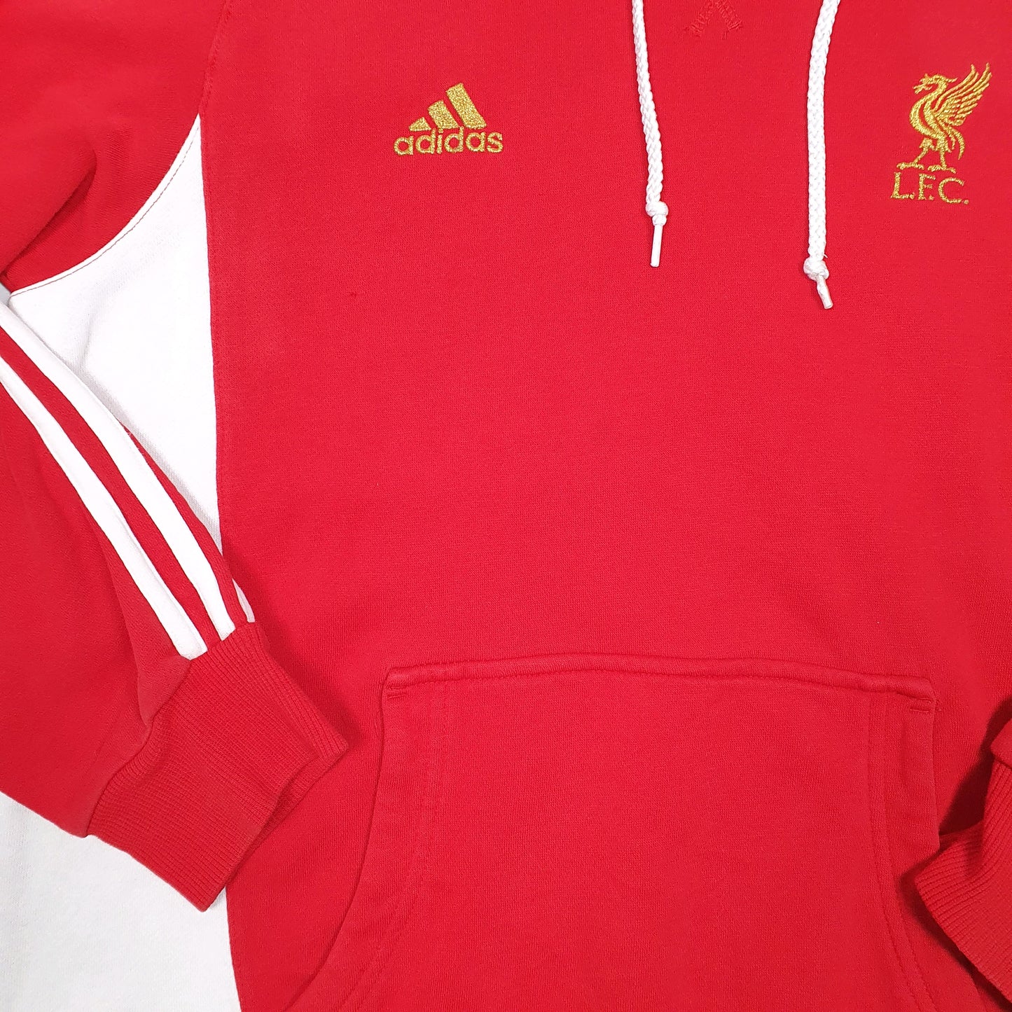 Mens Red Adidas Liverpool Football Club LFC Hoodie Jumper