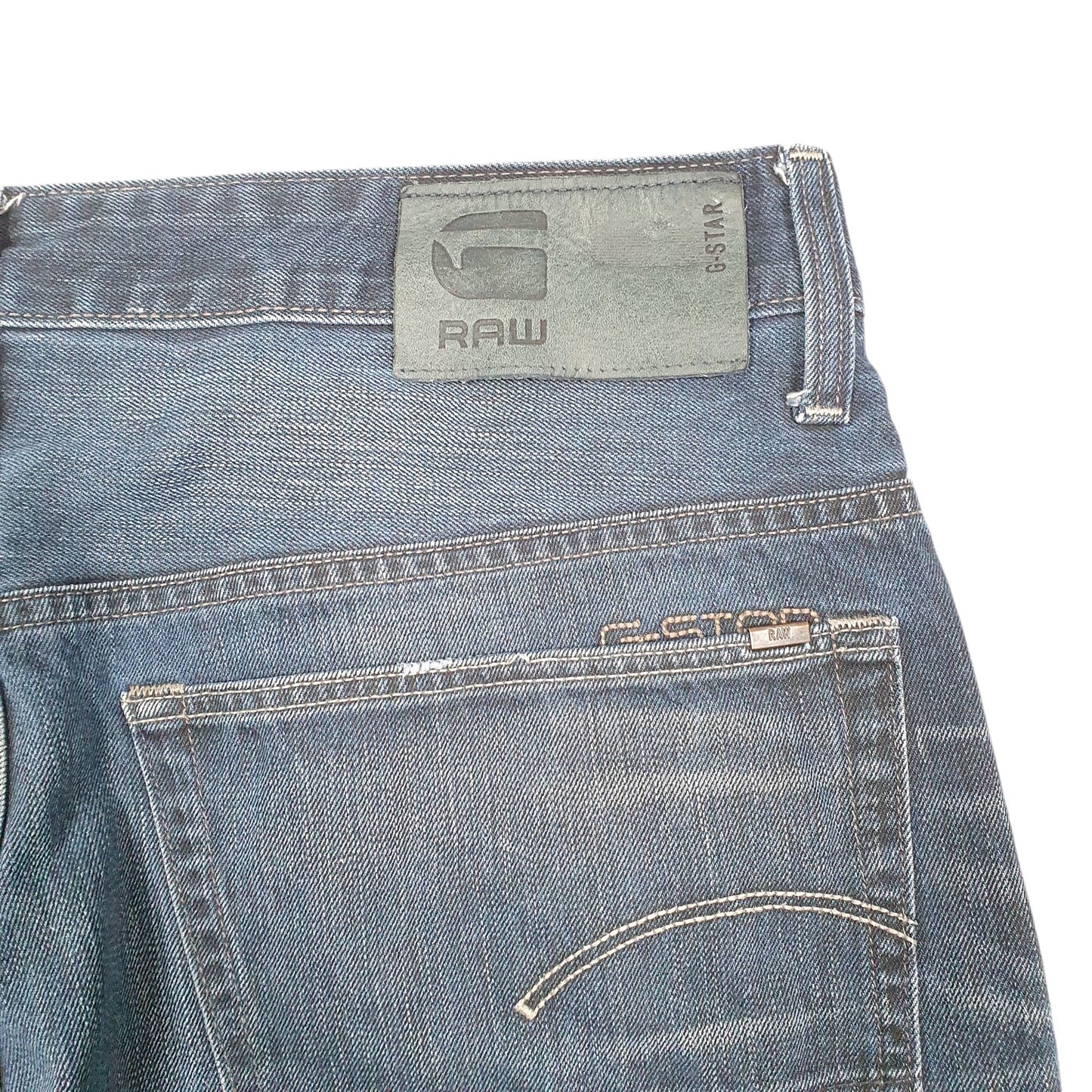 Mens Blue G Star Raw Cut Off Jorts Jean Denim Shorts