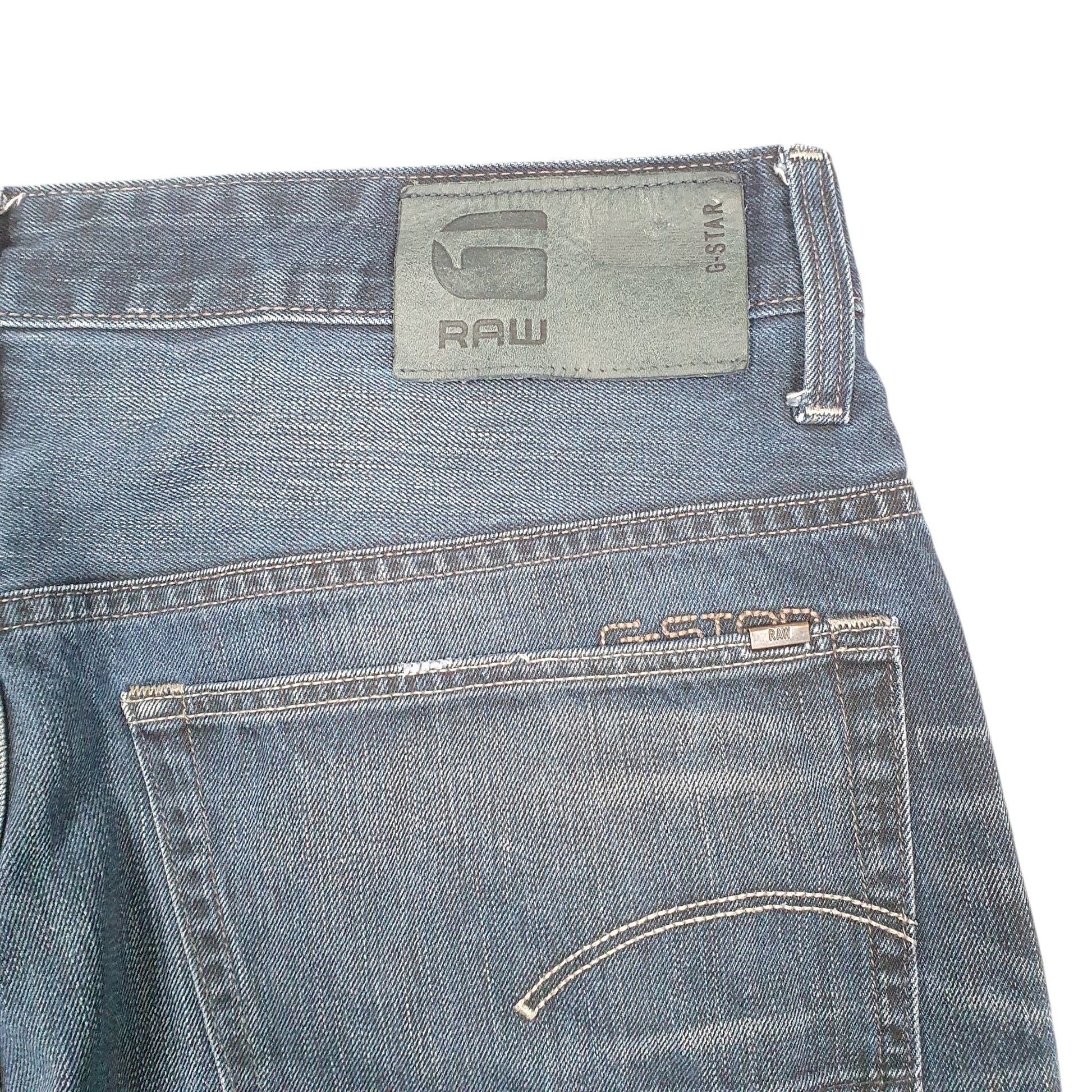 Mens Blue G Star Raw Cut Off Jorts Jean Denim Shorts