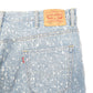 Mens Blue Levis Denim Jeans Jorts 569 Relaxed Baggy Acid Wash Denim Shorts